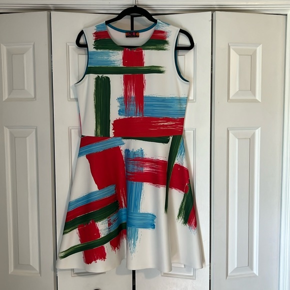 Fun summer dress, size M, Stretchy material for a fitted look - Picture 1 of 5